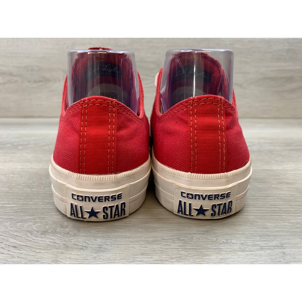 Converse Chuck Taylor All Star II Red Low Top Sneakers Women's 8 Comfort Shoes - Picture 4 of 12